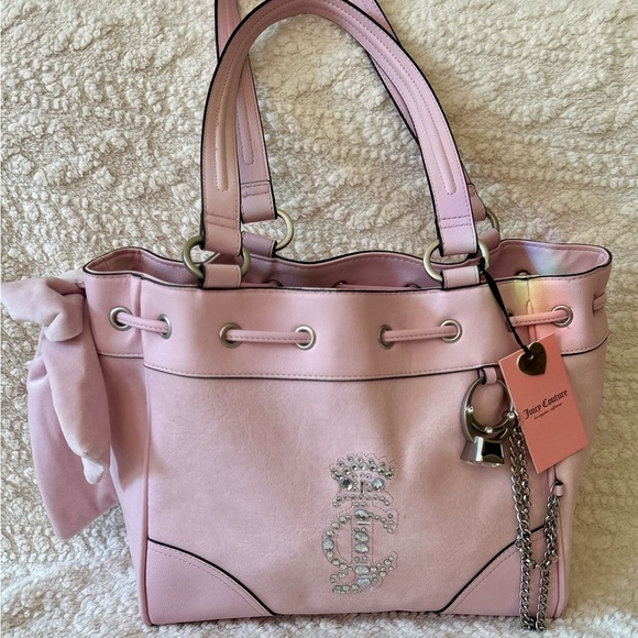 Juicy Couture Handbags - TIKTOK VIRAL Y2K Juicy Couture Juicy Crown Tote in Chiffon Pink NWT